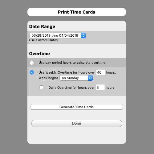 Screenshots - Administrative Controls - Web Based Online Time Card and ...